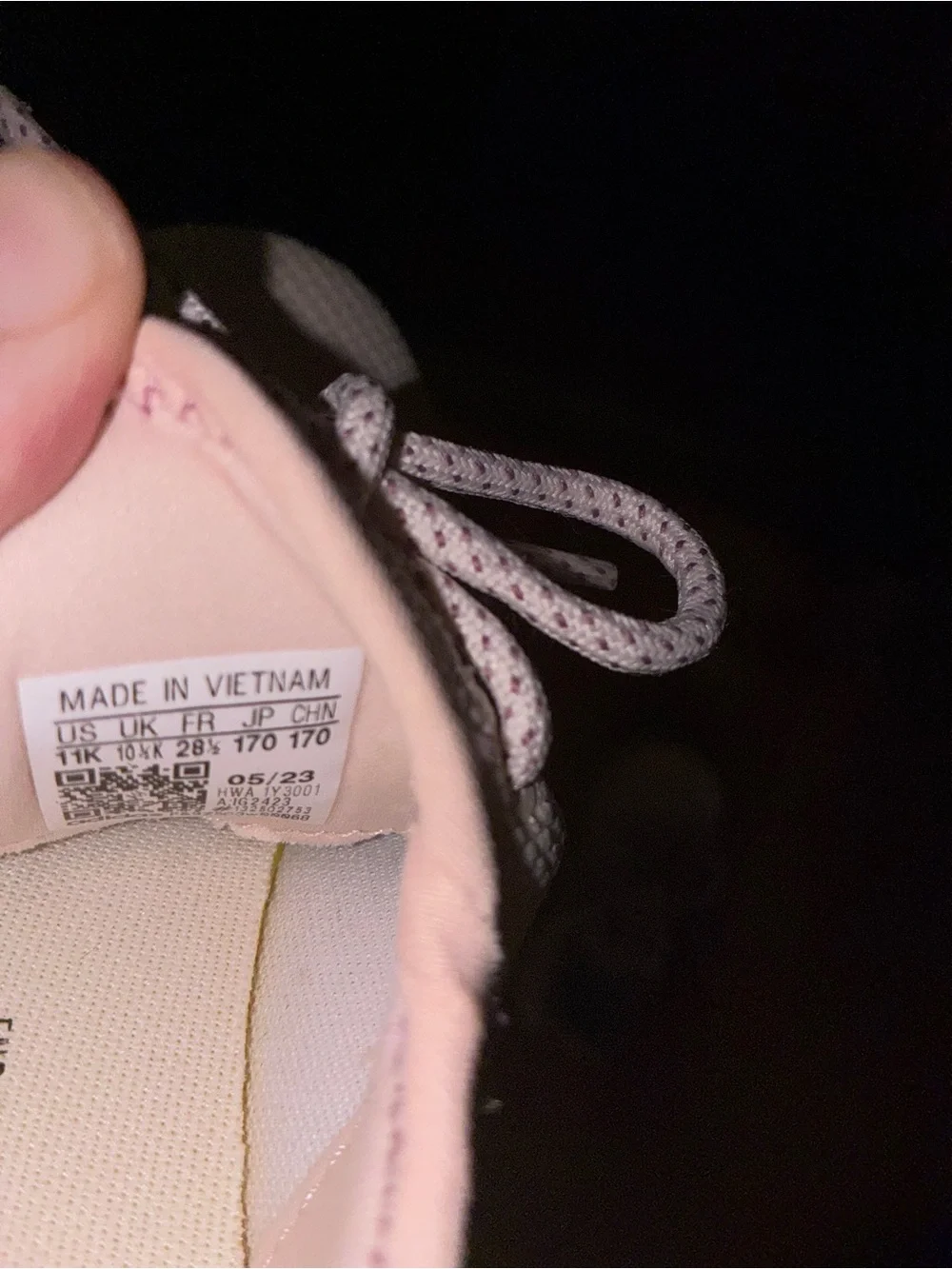 NWT adidas girl’s shoes Pale Pink Knit Lace-Up Athletic Sneakers